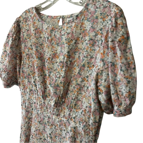 FAITHFULL THE BRAND BELINE DRESS VIONETTE FLORAL FAIRY WHIMSICAL 4 PUFF SLEEVES - Picture 12 of 16